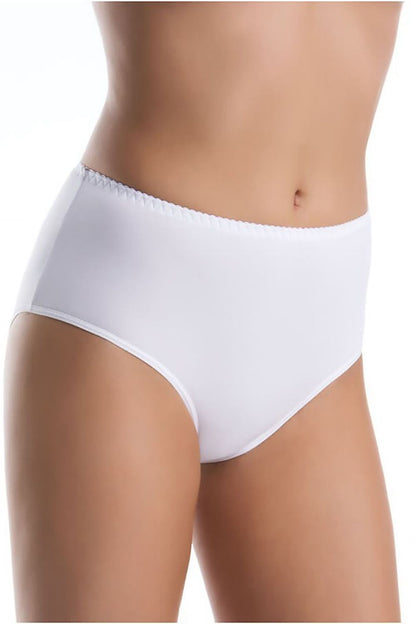 Women’s white bamboo fiber panties high-waist design plus size – 3-pack.