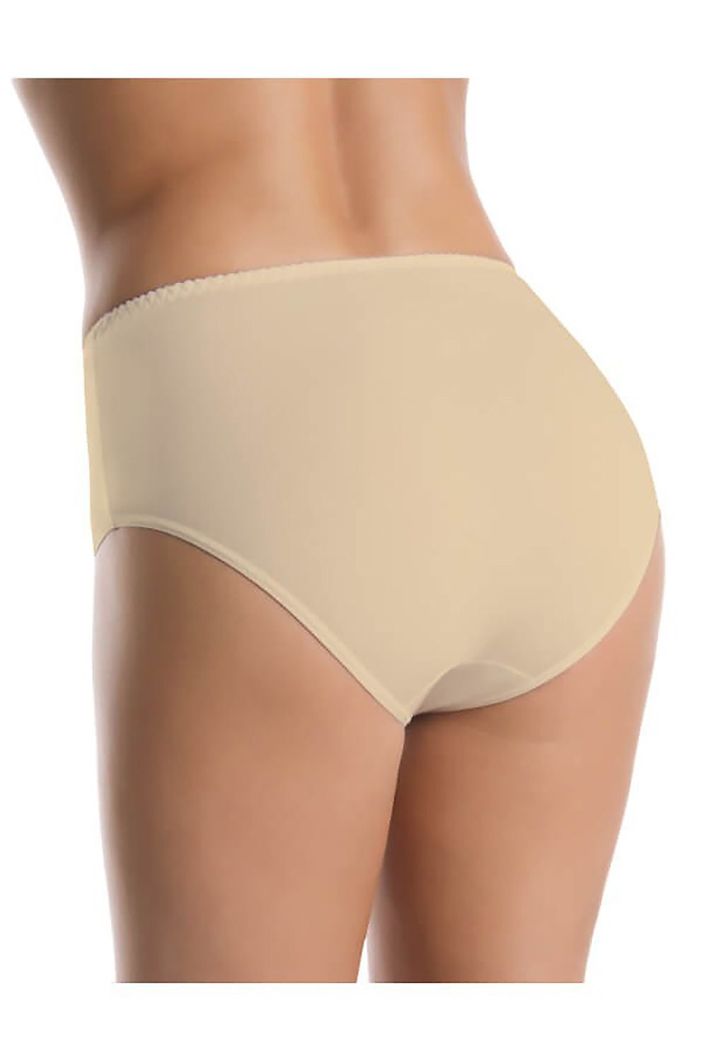 Comfortable plus size beige bamboo fiber panties with full coverage back – 3-pack.
